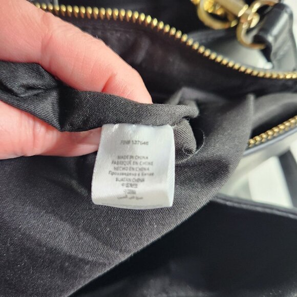 BCBG Purse Shoulder Bag Black with Golden Colour Hardware Polyvinyl Larg… - Picture 6 of 16